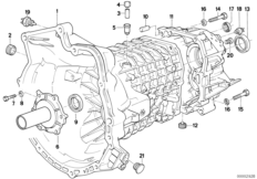 Getrag 260/5/50 Картер и дополн.элементы для BMW E28 525i M30 (схема запасных частей)