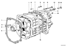Getrag 235 Крышка и дополнит.элементы для BMW E12 520 M10 (схема запасных частей)
