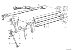 Getrag 235 Внутрен.детали механизма ПП для BMW E12 520i M10 (схема запасных частей)