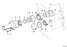 Getrag 245/10/11 Картер и доп.элементы для BMW E12 520i M20 (схема запасных частей)