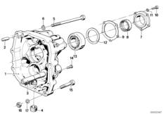 Getrag 245/10/11 Крышка и доп.элементы для BMW E12 520 M20 (схема запасных частей)
