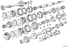 Getrag 245/10/11 Детали блока шестерен для BMW E12 520 M10 (схема запасных частей)