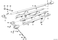Getrag 245/10/11 Вн.детали механизма ПП для BMW E12 520 M20 (схема запасных частей)