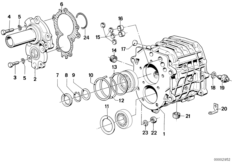 Getrag 265/5 Картер и дополнит.элементы для BMW E28 528i M30 (схема запасных частей)