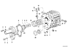 Getrag 265/5 Картер и дополнит.элементы для BMW E23 732i M30 (схема запасных частей)