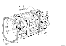Getrag 265/5 Крышка и дополнит.элементы для BMW E23 732i M30 (схема запасных частей)