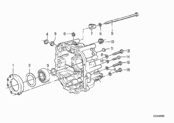 Getrag 265/5 Крышка и дополнит.элементы для BMW E12 525 M30 (схема запчастей)