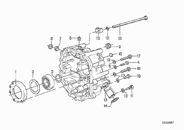 Getrag 265/5 Картер и дополнит.элементы для BMW E30 M3 S14 (схема запчастей)