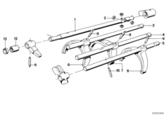 Getrag 265/5 Внутр.детали механизма ПП для BMW E23 730 M30 (схема запасных частей)