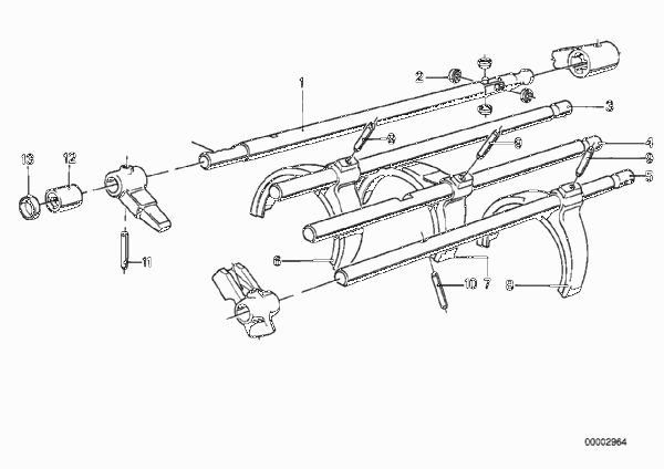 Getrag 265/5 Внутр.детали механизма ПП для BMW E23 732i M30 (схема запчастей)