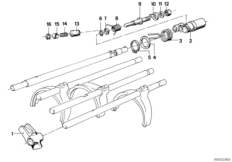 Getrag 265/5 Внутр.детали механизма ПП для BMW E28 535i M30 (схема запасных частей)