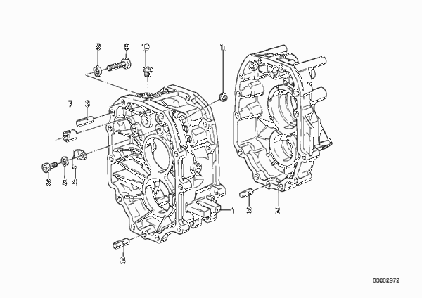 Getrag 265/6 Крышка и дополнит.элементы для BMW E23 728iS M30 (схема запчастей)