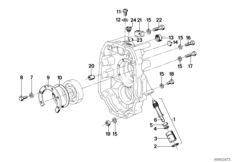 Getrag 265/6 Крышка/привод спидометра для BMW E23 732i M30 (схема запасных частей)