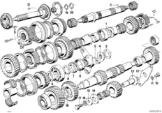 Getrag 265/6 Детали блока шестерен для BMW E28 M535i M30 (схема запасных частей)