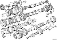 Getrag 265/6 Детали блока шестерен для BMW E28 535i M30 (схема запасных частей)
