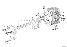Getrag 265/6 Картер и дополнит.элементы для BMW E28 525i M30 (схема запасных частей)