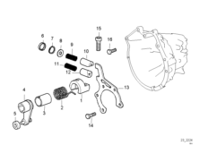 S5D...G внутренние детали переключения для BMW E87 118i N46 (схема запасных частей)
