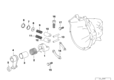 S5D...G внутренние детали переключения для BMW E36 318tds M41 (схема запасных частей)