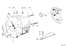 Картер КПП/вспом.оборуд./уплотнители для BMW 2472 R 65 RT SF 0 (схема запасных частей)