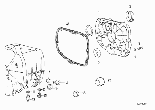 Крышка, уплотнитель КПП/разл.болты для BMW 2472 R 65 (20KW) 0 (схема запчастей)