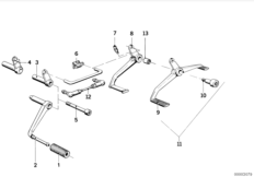 Внешнее перекл.пер./рычаг ПП для BMW 248 R65T 0 (схема запасных частей)