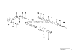 Наружные детали механизма ПП/рычаг ПП для MOTO 259T R 1100 RT 96 (0413,0418) 0 (схема запасных частей)