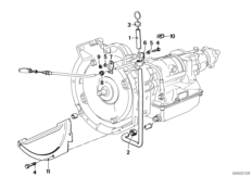 Коробка передач дополнит.элементы для BMW E12 528 M30 (схема запасных частей)