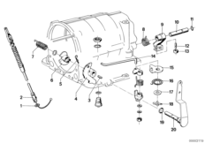 ZF 3HP12 Механизм ПП/блок.трансм.на ст. для BMW E12 520 M10 (схема запасных частей)