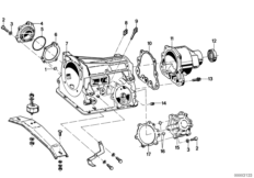 BW 65 Картер и дополнительные элементы для BMW E12 528 M30 (схема запасных частей)