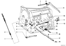 BW 65 Механизм ПП/блокировка на стоянке для BMW E12 528 M30 (схема запасных частей)
