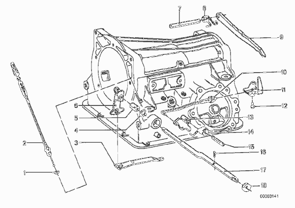 BW 65 Механизм ПП/блокировка на стоянке для BMW E12 528 M30 (схема запчастей)