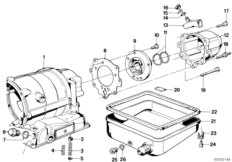 ZF 3HP22 Детали картера/масляный картер для BMW E12 518 M10 (схема запасных частей)