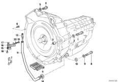 Дополнительные элементы КПП/крепление для BMW E30 325ix M20 (схема запасных частей)