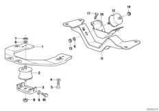 Крепление коробки передач/крепление для BMW E34 525i M50 (схема запасных частей)