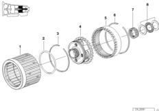 A5S560Z Блок планетарных шестерен I для BMW E38 L7 M73N (схема запасных частей)