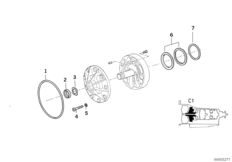 A5S310Z Уплотн.кольца/смазочная система для BMW E39 525tds M51 (схема запасных частей)