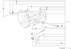 A5S310Z Картер с доп.элем.-полноприв. для BMW E34 525ix M50 (схема запасных частей)