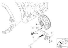 A5S440Z Блокировка трансм. на стоянке для BMW E39 540i M62 (схема запасных частей)