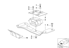 Крепление КПП для BMW E36 320i M52 (схема запасных частей)