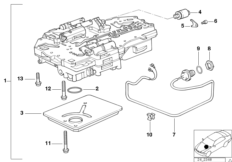 ZF 4HP22/24-H Гидр.блок управ.и доп.эл. для BMW E34 525i M20 (схема запасных частей)