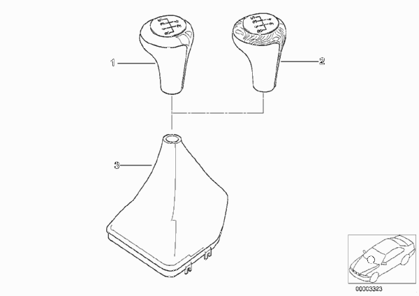 Головки / крышки рычага ПП для BMW E39 520i M54 (схема запчастей)