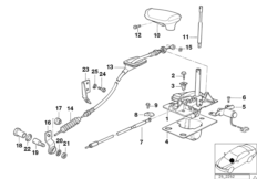 Механизм ПП с Interlock АКПП для Японии для BMW E32 730i M30 (схема запасных частей)