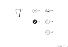 Головки рычага/чехлы/эмблемы для BMW E32 735i M30 (схема запасных частей)