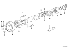 Эластичная муфта/ШРУС карданного вала для BMW Z1 Z1 M20 (схема запасных частей)