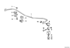 Стабилизатор Пд для BMW E30 316i M40 (схема запасных частей)