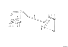 Стабилизатор Пд для BMW E30 325ix M20 (схема запасных частей)