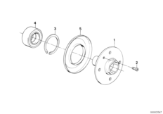Подшипники ступицы колеса для BMW E30 325ix M20 (схема запасных частей)