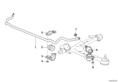 Стабилизатор Пд для BMW E34 525ix M50 (схема запасных частей)