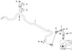 Стабилизатор Пд для BMW E39 525d M57 (схема запасных частей)