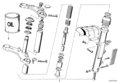 Телескопическая вилка для MOTO 248 R65T 0 (схема запасных частей)